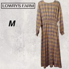 LOWRYS FARMローリーズファーム ワンピース チェック柄 長袖 ロング丈