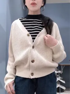 AMERICAN HOLIC ニットカーディガン アイボリー M