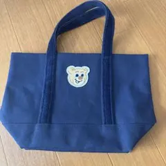 フェイラー　オールドテディ　ワッペントートバッグ　ネイビー　小