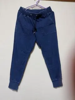 GU ブルー スウェット ジョガーパンツ
