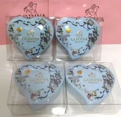 【新品・未開封】ゴディバ Gキューブ＆Gクリスピー ハート缶6粒入 4個セットのサムネイル