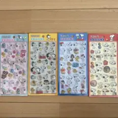 PEANUTS 3Dシール 4枚セット スヌーピー
