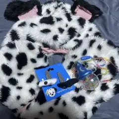 ディズニー101匹わんちゃんのマフラーキャップとヘアピンとミッキーのライト