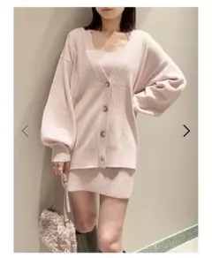 SNIDEL ビッグカーデ&ミニニットワンピースセット