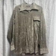 コーデュロイ長袖ジャケット オリーブグリーン