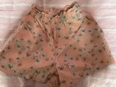 ユニクロ　花柄ハーフパンツ ピンク　130