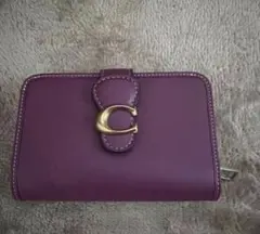 COACH タビーミディアムウォレット　パープルのサムネイル