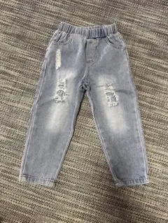 キッズ ダメージジーンズ 100