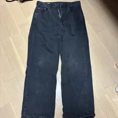 ZARA ダークグレー ワイドレッグデニム　30