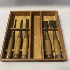 鑿② 16本組 ノミ 在銘 重國 追入 突 叩き 大工 レトロ アンティーク 