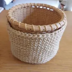 籐のかごIN麻紐で編まれたかご♡二つセット♡ナチュラルでかわいい！