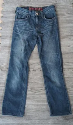 SOMETHING デニムストレートパンツ