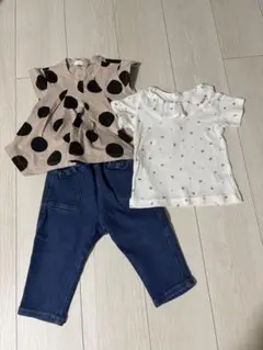90cmトップスとデニム ３点セット