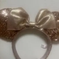 ミニー　ピンクゴールド　カチューシャ　ディズニー　カチューシャ　スパンコール