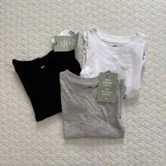 H&M ベビー 薄手 長袖 ロンT 3枚セット　2-4Y(約100cm)