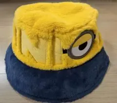 【美品】USJ ミニオン ファーバケットハット 58cm ユニバ 帽子 1回使用