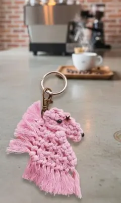 干支の馬　バッグチャーム　ピンク