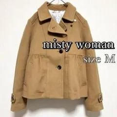 mysty woman ウールコート M キャメル ショートコート 裏地総柄のサムネイル