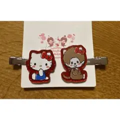 【新品】モンチッチ　キティちゃん コラボ 前髪クリップ　ヘアピン　しまむら