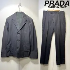 美品 PRADA プラダ テーラードジャケット シアサッカー イタリア製 M