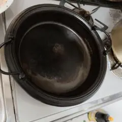 【保管品】山形鉄器　正寿堂　鍋　23cm だき丸　すき焼き　浅鍋　4〜6人用のサムネイル