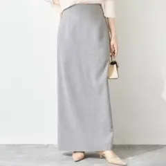 【美品】Plage R'IAM Iラインスカート　36 グレーのサムネイル