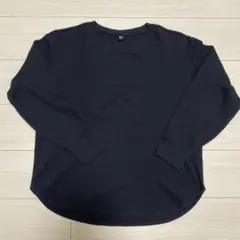 UNIQLO ワッフルTシャツ　ブラック　XL