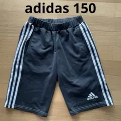 adidas ハーフパンツ 150 黒 3本ライン