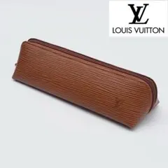【美品】 LOUIS VUITTON レザー ペンケース ポーチ エピ ブラウン