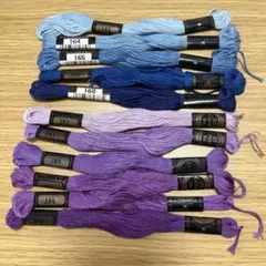Cosmo 刺繍糸 10本セット ブルー パープル系