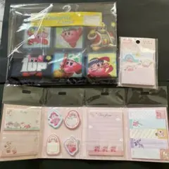 新品未使用　星のカービィ ハンカチーフ（お弁当包み）&付箋2個