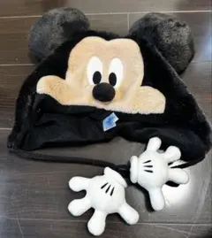K*o様 ミッキーマウス フリース帽子 耳付き