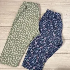 専用　ユニクロ　花柄　チェック　七分　レギンス　3枚セット　110