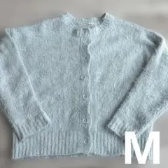 VEHEMENT. ライトブルー カーディガン Mサイズ モヘアニット