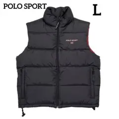 【希少】90s POLO SPORT ダウンベスト ポロスポ　黒　Lサイズ　廃盤