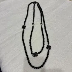 TarTar ブラックカラー クロスモチーフ ロングネックレス［マナ 