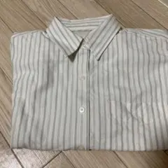【完売品】ユニクロ　jwa オックスフォードシャツ/ストライプ　M 白×グリーン