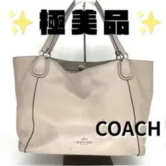 【美品】COACH 35983 2way レザー グレージュ バッグ✨