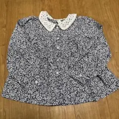試着のみ☆ほぼ新品☆TheNewSociety ネイビー小花柄ワンピ お出かけ 
