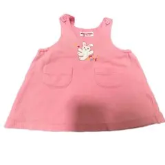 旧タグ　レア　ミキハウス ピンク ワンピース　ジャンパースカート 80cm