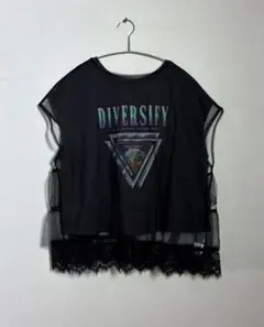 Javaジャバコラボ チュールレイヤード＆グラフィックプリントTシャツ2点セットのサムネイル