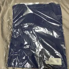 天使の綿シフォン　ラウンドネック　半袖　ネイビー　L
