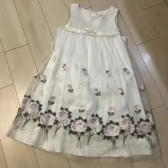 MONNALISA バラ刺繍チュールレースワンピース　162センチのサムネイル