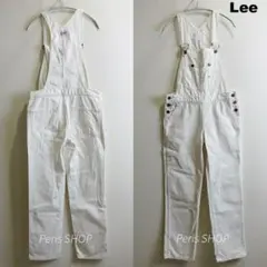 Lee　オーバーオール　【M】　スリムテーパードデニム　サロペット　ホワイト
