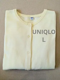 UNIQLO UVカットクルーネックカーディガン イエロー 春 長袖カーディガン
