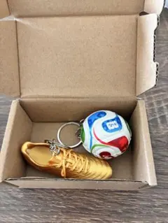 サッカーボール スパイク キーホルダー 2点セットのサムネイル