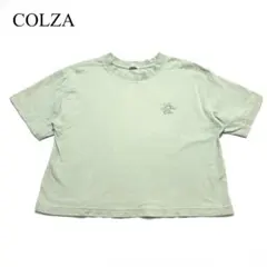 COLZA コルザ 半袖Tシャツ ミントグリーン 綿100％ 刺繍ロゴ　Sのサムネイル