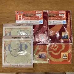 一番くじ　ワンピース・ポケモンハンドタオル 6枚セット