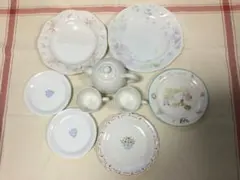 ティータイムセット・大皿　プレート皿　ポット＆カップ