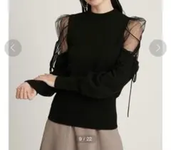 snidel シースルーショルダーニットプルオーバー